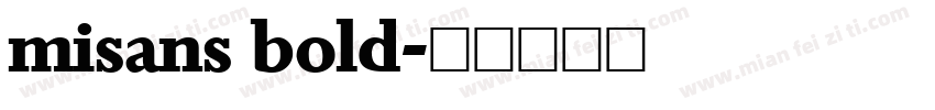 misans bold字体转换